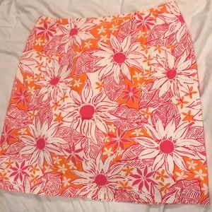 Lilly Pulitzer Skirt Pink and Orange Size 8